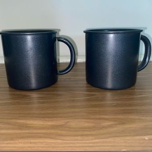 Graphite Grey Enamel Coffee Cups